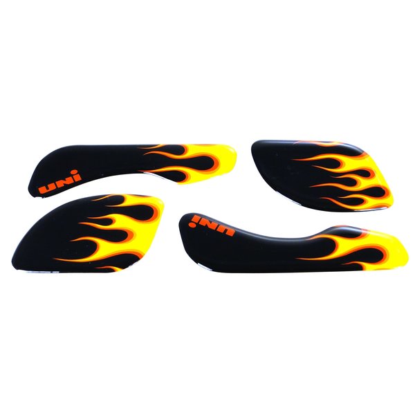 Air-Uni Uni Domed Seat Decal Pads for BMX MINI bicycle seat - FLAMES