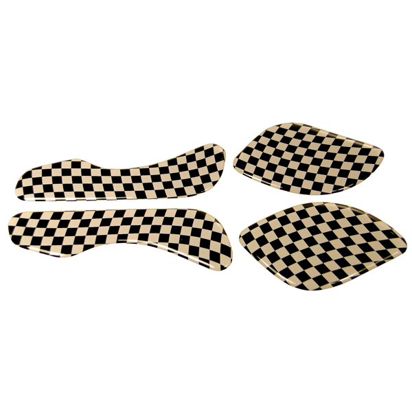 Air-Uni Uni Domed Seat Decal Pads for BMX MINI seat BLACK CHECKER