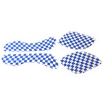 Air-Uni Uni Domed Seat Decal Pads for BMX MINI seat BLUE CHECKER