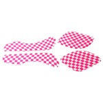 Air-Uni Uni Domed Seat Decal Pads for BMX MINI seat PINK CHECKER