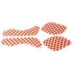Air-Uni Uni Domed Seat Decal Pads for BMX MINI seat RED CHECKER