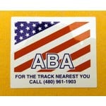 Porkchop BMX Authorized reproduction of early 80's ABA decal on WHITE