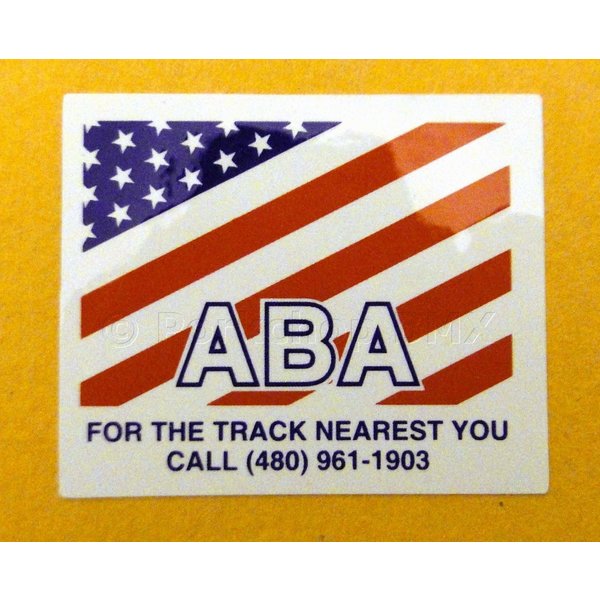 Porkchop BMX Authorized reproduction of early 80's ABA decal on WHITE