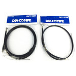 Dia-Compe Dia-Compe BMX bicycle brake cable front and rear SET - BLACK