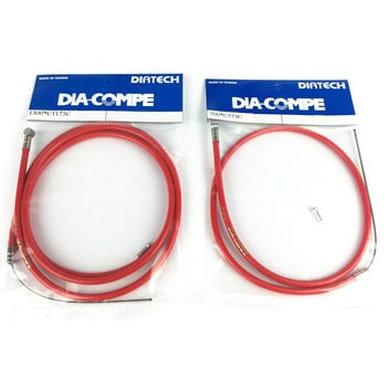 Dia-Compe Dia-Compe BMX bicycle brake cable front and rear SET - RED