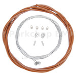 Porkchop BMX Premium Bicycle Brake Cable Kit for BMX/MTB - SADDLE BROWN