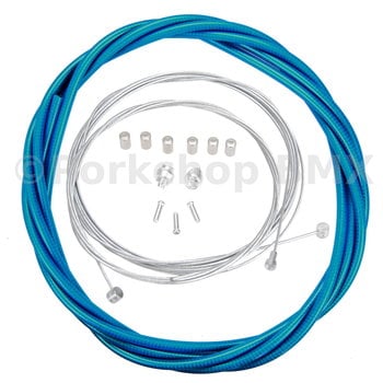 Porkchop BMX ACS Rotor Freestyle Bicycle Brake Cable Kit  for BMX/MTB - CLEAR BLUE