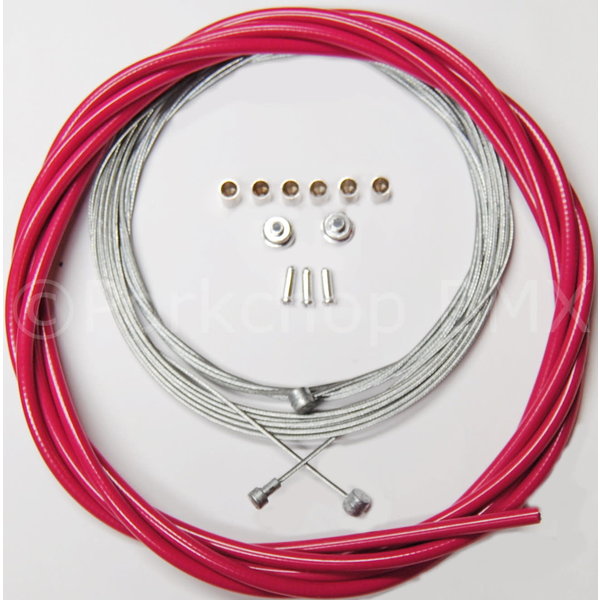 Porkchop BMX ACS Rotor Freestyle Bicycle Brake Cable Kit for BMX/MTB - BERRY PINK