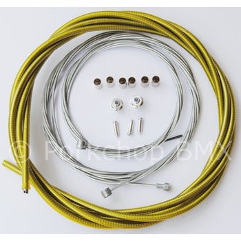 Porkchop BMX ACS Rotor Freestyle Bicycle Brake Cable Kit for BMX/MTB - CLEAR YELLOW