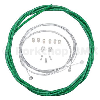 Porkchop BMX ACS Rotor Freestyle Bicycle Brake Cable Kit for BMX/MTB - LASER GREEN