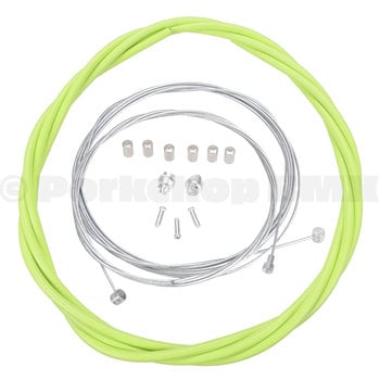 Porkchop BMX ACS Rotor Freestyle Bicycle Brake Cable Kit for BMX/MTB - NEON GREEN