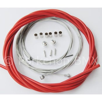 Porkchop BMX ACS Rotor Freestyle Bicycle Brake Cable Kit for BMX/MTB - RED