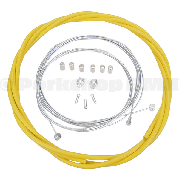 Porkchop BMX ACS Rotor Freestyle Bicycle Brake Cable Kit for BMX/MTB - YELLOW