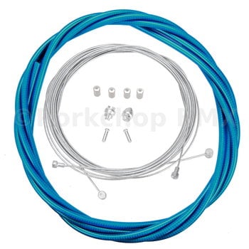 Porkchop BMX Bicycle Brake Cable Kit  for Drop Bar Road - CLEAR BLUE