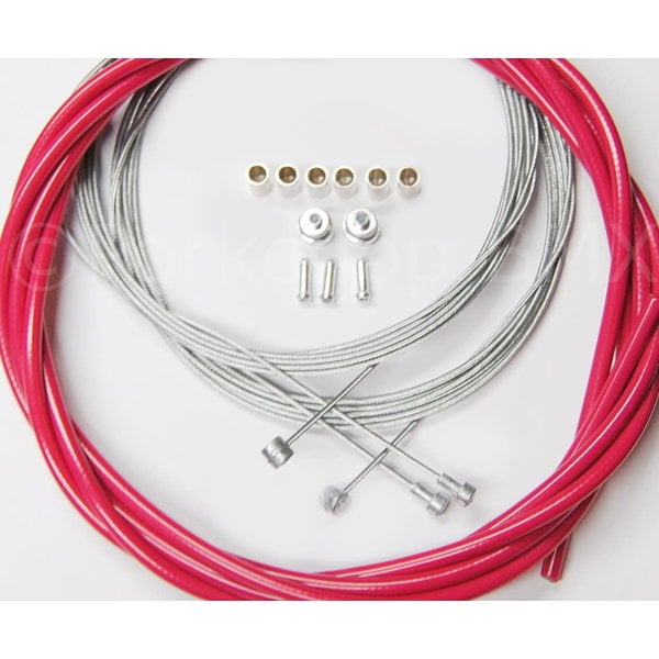 Porkchop BMX Bicycle Brake Cable Kit for Drop Bar Road - BERRY PINK