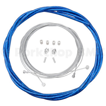 Porkchop BMX Bicycle Brake Cable Kit for Drop Bar Road - LASER BLUE