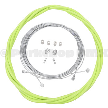 Porkchop BMX Bicycle Brake Cable Kit for Drop Bar Road - NEON GREEN