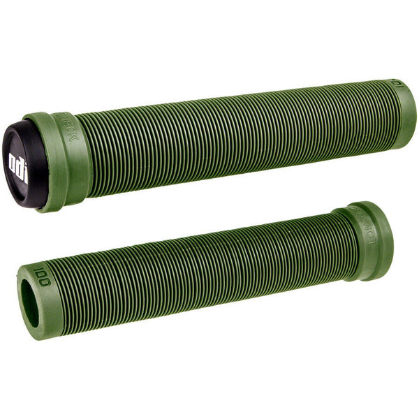 ODI ODI BMX Attack SX Longneck open end BMX flangeless bicycle grips with bar ends 160mm ARMY GREEN