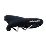 Porkchop BMX Porkchop BMX VL-1356 railed bicycle seat saddle - GENUINE SUEDE LEATHER-  BLACK