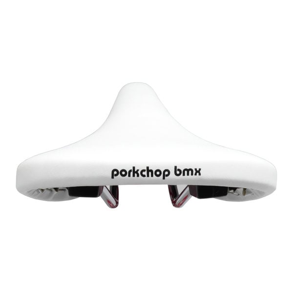 Porkchop BMX Porkchop BMX VL-1356 railed bicycle seat saddle - VINYL - WHITE