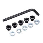 Sugino Sugino aluminum alloy single speed / BMX bicycle chainring bolts - set of 5 - BLACK