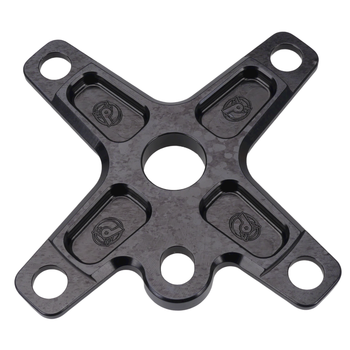 Profile Racing Profile Racing Aluminum Spider for 19mm spindle 104mm bcd 4-bolt BLACK