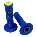 A'ME AME old school BMX Unitron bicycle grips - BLUE over YELLOW