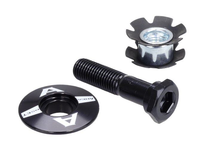 thumbnail image 2 of Weldtite Aheadset Top Cap And Bolt - 1-1/8 Inch Silver Bike Component 2 of 10
