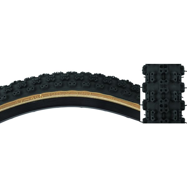 Cheng Shin C714 Comp 3 tread BMX bicycle skinwall tire - 20" X 1.75" - BLACK