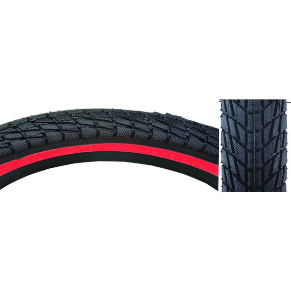 Kenda Kenda 20" X 1.95" Kontact K841 BMX street tire BLACK w/ RED sidewall