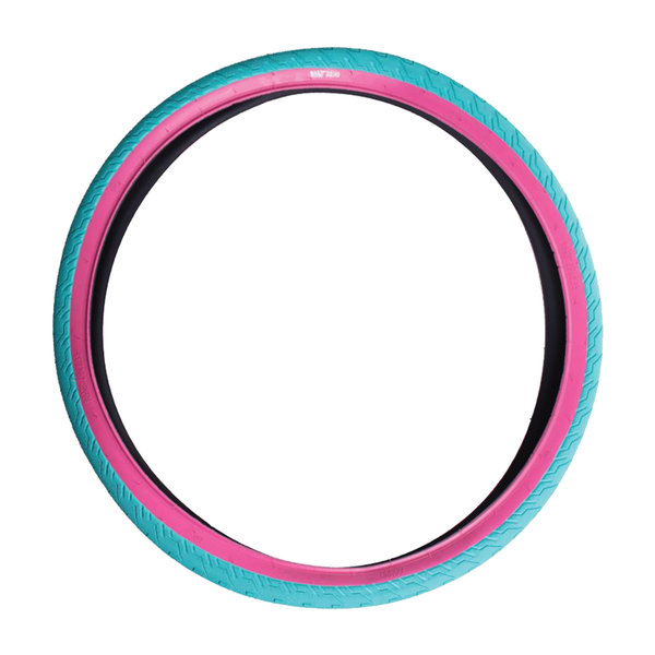 Rant Squad Bicycle Tire 29" x 2.35" TEAL w/ PINK sidewall