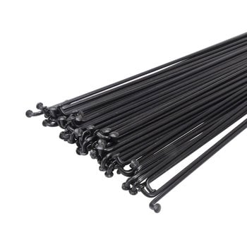 Porkchop BMX ANY LENGTH **NON-REFUNDABLE*** Stainless Steel J-bend Bicycle Spokes 14G (2.0mm) non-butted (EACH) BLACK