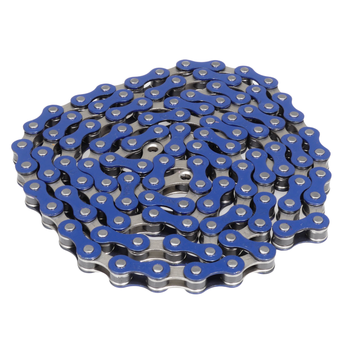 Yaban S410 BMX chain 1/2" X 1/8" 112L NICKEL inner / BLUE outer