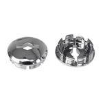 Crank Dust Cap Cover Plastic (PAIR) CHROME