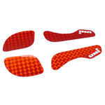 Air-Uni Uni BLING! prism decals for BMX MINI bicycle seat - RED