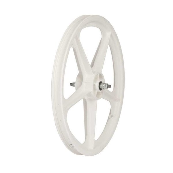 Skyway *FRONT ONLY* Skyway Tuff II 20" retro old school BMX bicycle 5 spoke mag wheel - WHITE