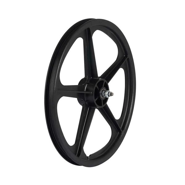 Skyway *FRONT ONLY* Skyway Tuff II 20" retro old school BMX bicycle 5 spoke mag wheel - BLACK