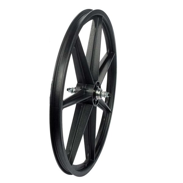 Skyway *REAR ONLY* Skyway 24" freewheel retro old school BMX cruiser bicycle 7-spoke mag wheel - BLACK