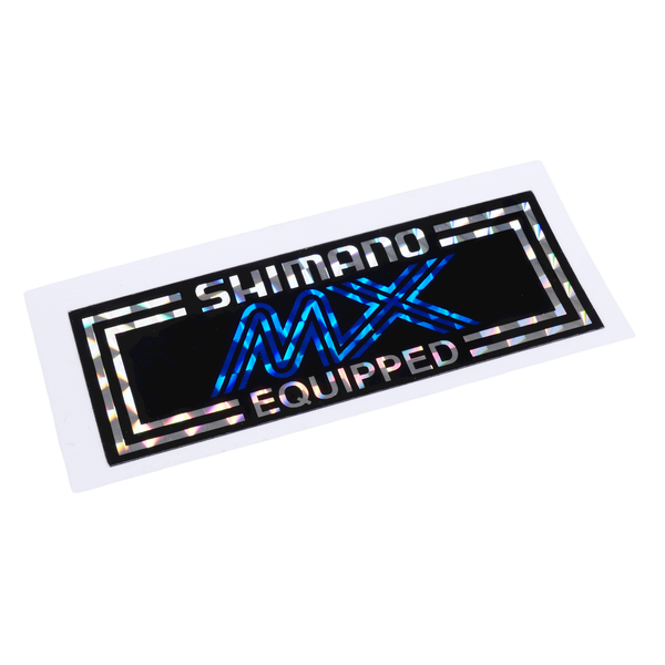 Shimano Shimano MX prism decal sticker 3 1/8" x 1 3/4" BLUE