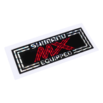 Shimano Shimano MX prism decal sticker 3 1/8" x 1 3/4" RED