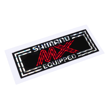 Shimano Shimano MX prism decal sticker 3 1/8" x 1 3/4" RED