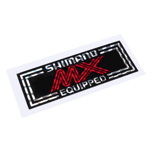 Shimano Shimano MX prism decal sticker 3 1/8" x 1 3/4" RED