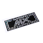 Shimano Shimano MX prism decal sticker 3 1/8" x 1 3/4" SILVER