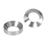 Porkchop BMX Aluminum alloy concave washers for M8 M10 GDH 3/8" BMX crank spindle bolts (PAIR) SILVER