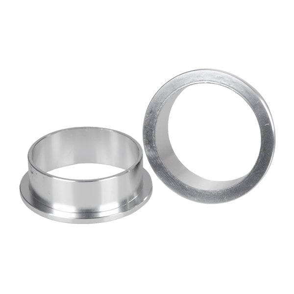 Porkchop BMX Bicycle headset adapter cups: 32.5mm BMX frame to 30.0mm (JIS) or 30.2mm (ISO) 1" threaded - SILVER ANODIZED