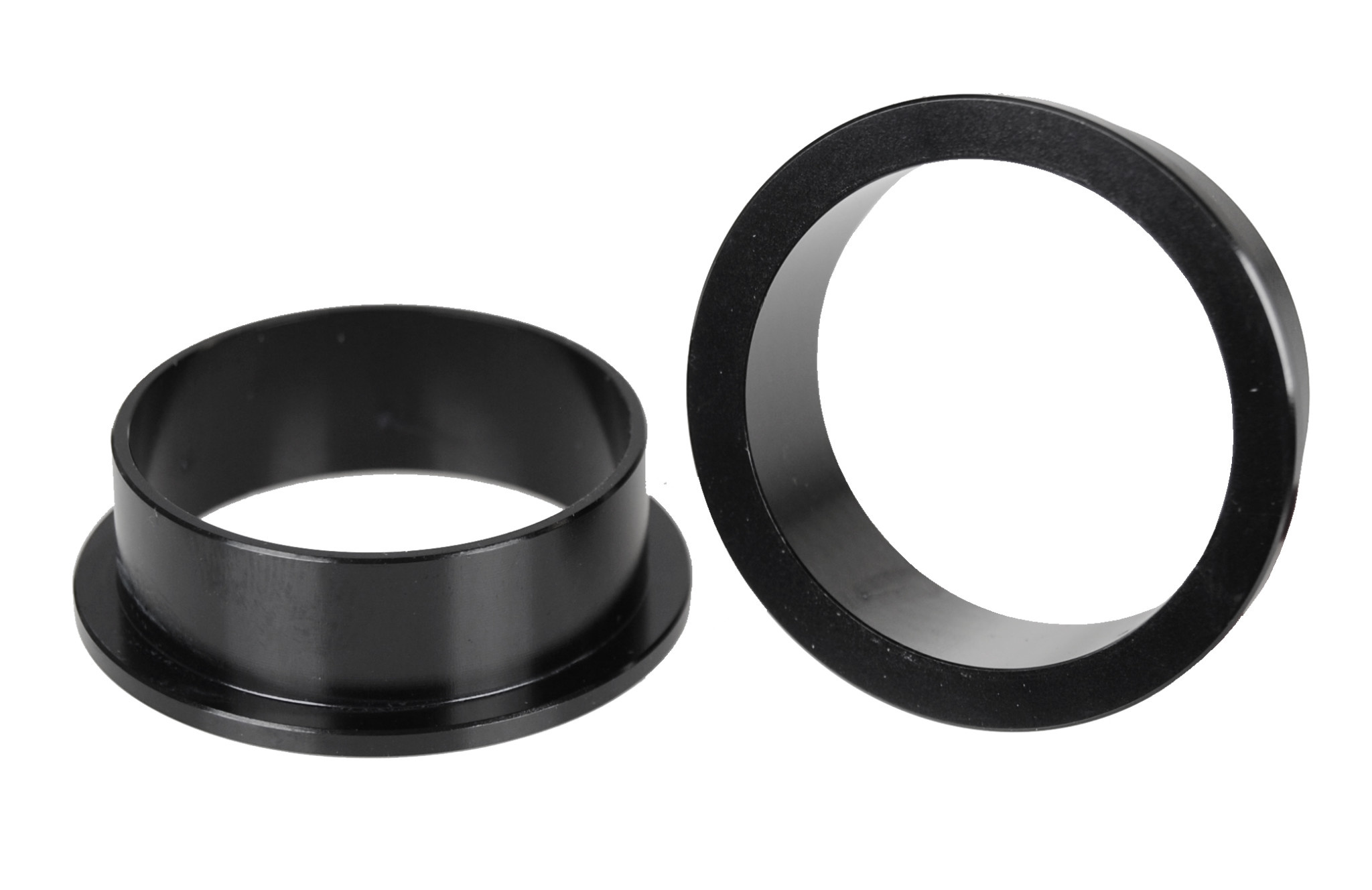 Bicycle headset adapter cups: 32.5mm BMX frame to 30.0mm (JIS) or 30.2mm  (ISO) 1 threaded - BLACK ANODIZED - Porkchop BMX