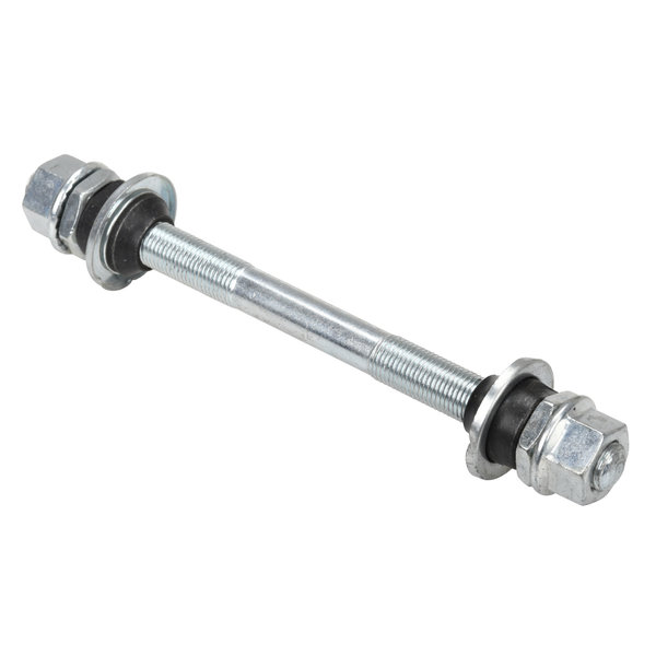 3/8" replacement FRONT bicycle 140mm loose ball axle assembly - SILVER