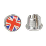 Handlebar Grip Plug Push-in Plastic Bar Ends UNION JACK  UK FLAG BRITISH(PAIR)