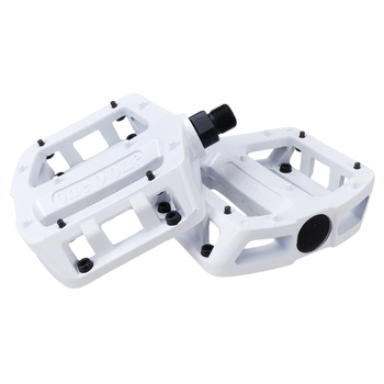 S&M S&M Bikes 101 aluminum pedals - 9/16" spindle (for 3 piece cranks) WHITE