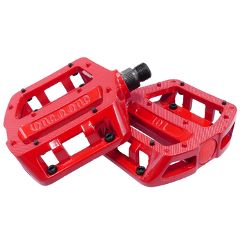 S&M S&M Bikes 101 aluminum pedals - 9/16" spindle (for 3 piece cranks) RED
